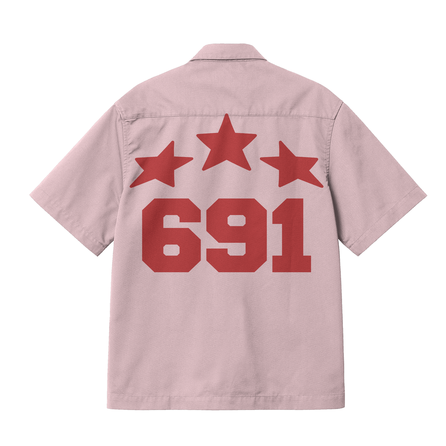SIX91 BOWLING SHIRT- BABY PINK