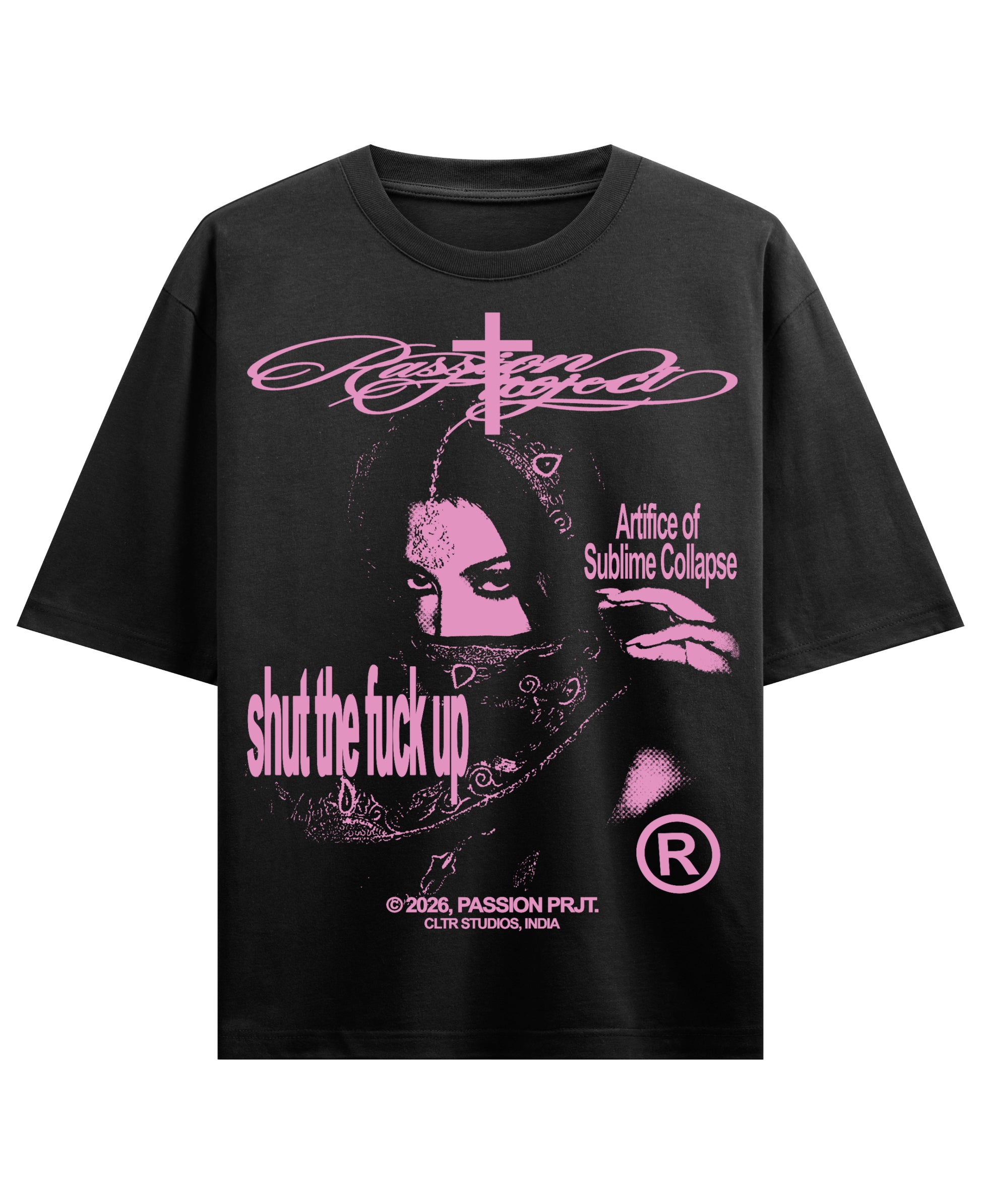 Black Oversized T-shirt Front Design
